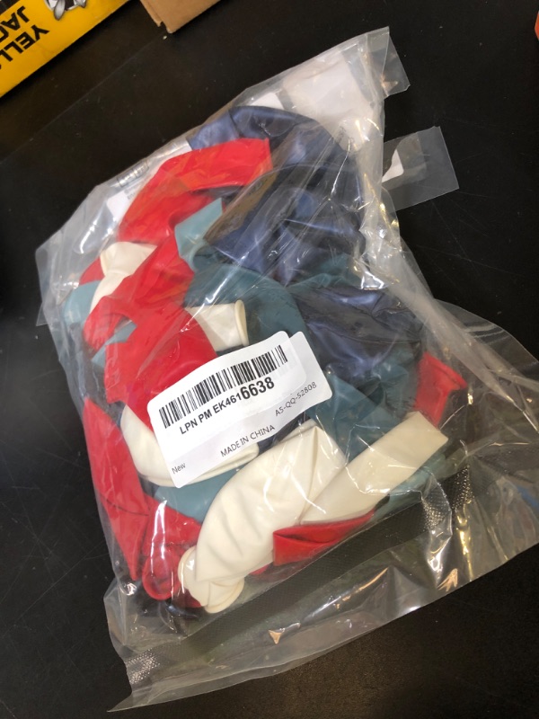 Photo 1 of HILAVO Red Blue White Balloons, 60 PCS 12 inch Navy Blue Light Blue and Red Latex Balloon for Labor Nautical Baseball Party Decorations Birthday Britain Sporting 4th of July Independence Day