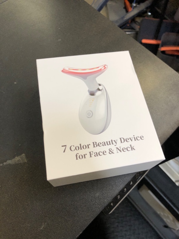 Photo 1 of Red Light Therapy for Face, 7 Color LED Facial Light Therapy Wand for Skin Care at Home Blue Light Therapy Face Massager Tool for Neck (White)