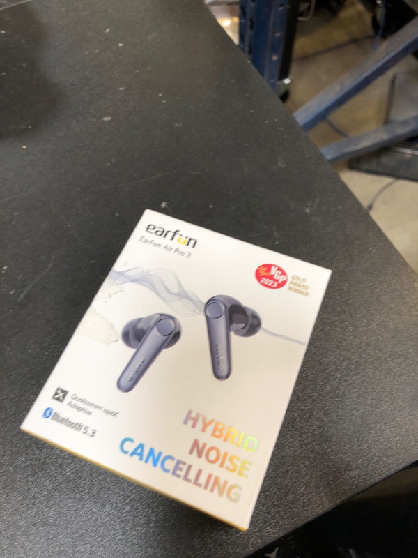 Photo 1 of EarFun Air Pro 3 Noise Cancelling Earbuds, Qualcomm® aptX™ Adaptive Sound, 6 Mics CVC 8.0 ENC, Bluetooth 5.3 Earbuds, Multipoint Connection, 45H Playtime, App Customize EQ, Wireless Charging