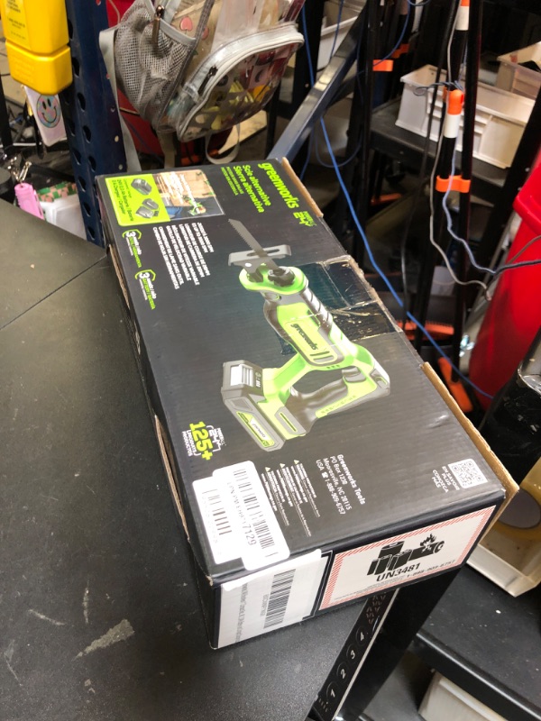 Photo 1 of Greenworks 24V Brushless 1" Compact Reciprocating Saw (3,000 SPM), 2.0Ah Battery and Compact Charger Included