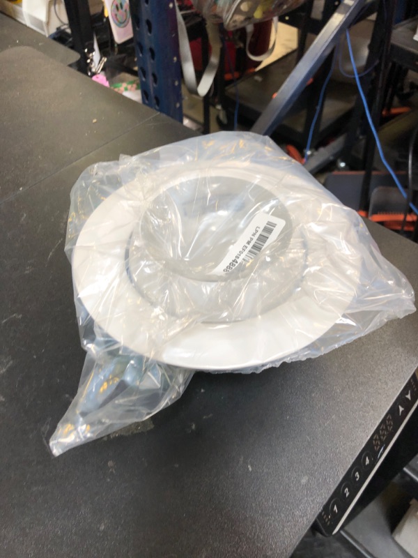 Photo 1 of HALO E26 Series 6 in. White Recessed Ceiling Light Fixture Trim with Adjustable Eyeball