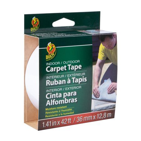 Photo 1 of Duck Brand 1.41 in. X 42 Ft. Indoor/Outdoor Carpet Tape White
