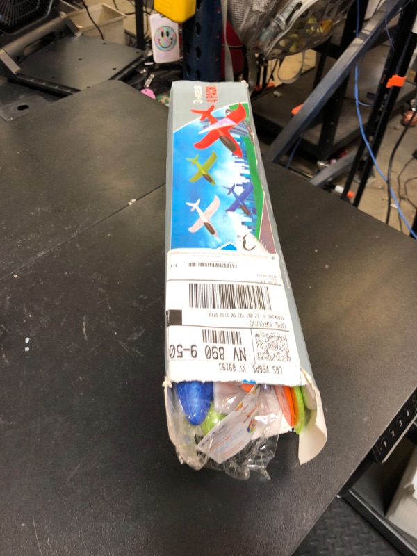 Photo 1 of BooTaa 4 Pack Airplane/Flying Toys, 17.5" Large Throwing Foam Plane/Gliders, 2 Flight Mode, Birthday Gifts for Girls Kids 3 4 5 6 7 8 9 10 11 12 Year Old Boys,Outdoor Sport Game Toys