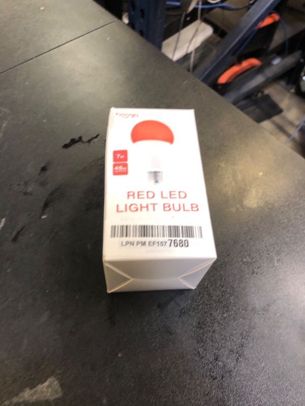 Photo 1 of Hooga Sleep Light Bulb - Blue Light Blocking Red Night Light, 625nm for Healthy Sleep - Baby Nursery, 7W LED, 45W Replacement Single