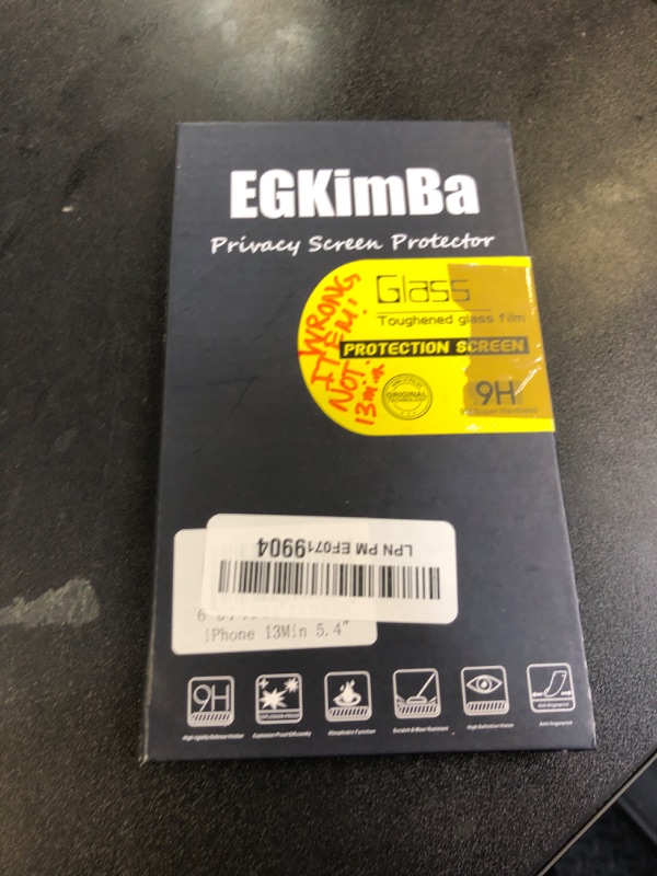 Photo 1 of EGKimBa Privacy Screen Protector Compatible with iPhone 13 Mini, 5.4 inch Gradient Colorful Electroplated Anti-Spy Anti-Blue Light Tempered Glass