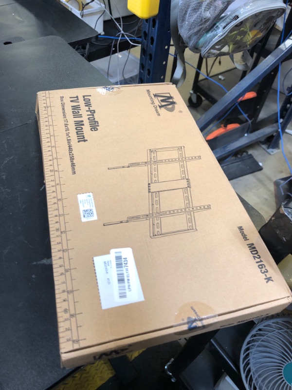 Photo 1 of Mounting Dream TV Mount Fixed for Most 42-84 Inch Flat Screen TVs, TV Wall Mount Bracket up to VESA 600 x 400mm and 132 lbs - Fits 16"/18"/24" Studs - Low Profile and Space Saving MD2163-K
