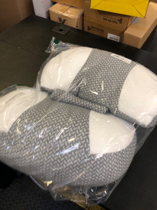 Photo 1 of Momcozy Plus W Shaped Pregnancy Pillow for Sleeping, Adjustable Maternity Pillow for Side Sleepers, Portable Wedge Belly Support, Compact Design for Back Belly and HIPS, Grey and White