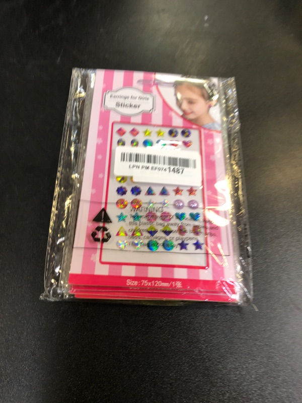 Photo 1 of AUGSUN 240 Piece Sticker Earrings 3D Gems Girls Earrings Self-Adhesive Glitter Craft Crystal Stickers