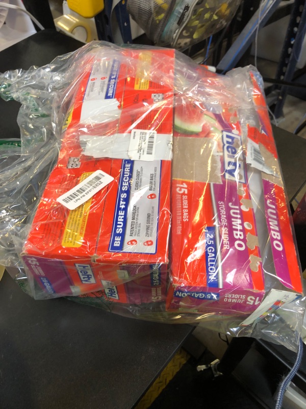 Photo 1 of Hefty Slider Jumbo Storage Bags, 2.5 Gallon Size, 3 Boxes of 15 Bags (45 Total)