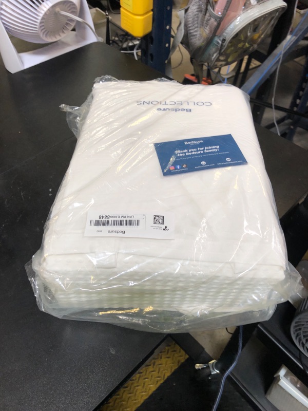 Photo 1 of Bedsure Cotton Duvet Cover Queen - 100% Cotton Waffle Weave Coconut White Duvet Cover Queen Size, GentleSoft™ and Breathable Bedding Set for All Season, 3 Pieces, 90"x90"
