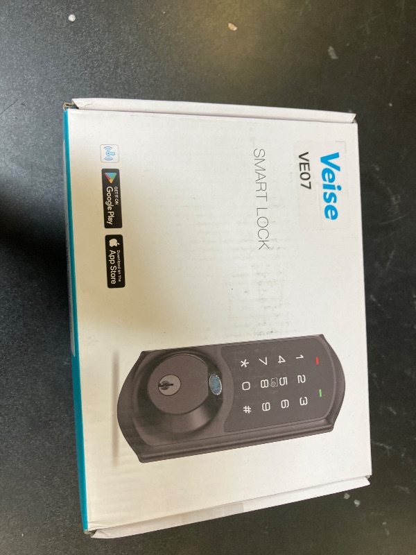 Photo 1 of Veise VE07 Fingerprint Smart Lock for Front Door, 7-in-1 Keyless Entry Deadbolt with App Control, Electronic Digital Locks with Touchscreen Keypad, Auto Lock, Easy Install, Waterproof, Satin Nickel