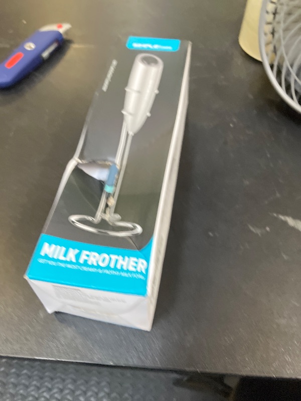Photo 1 of SIMPLETaste Milk Frother Handheld Battery Operated Electric Foam Maker, Drink Mixer with Stainless Steel Whisk and Stand for Cappuccino, Bulletproof Coffee, Latte