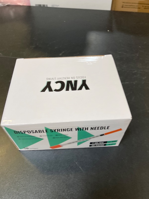 Photo 1 of 50 Pack Disposable Insulin Syringes U-100 1ml 30G 1/2inch