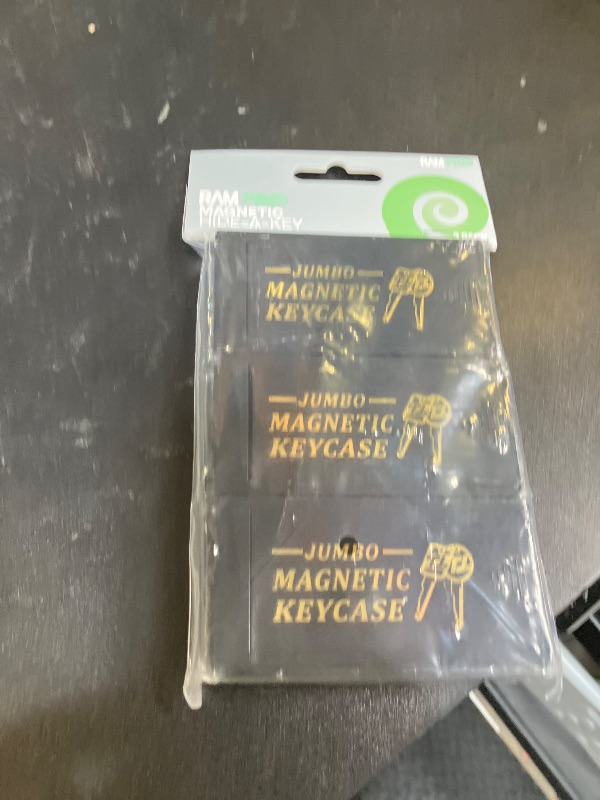 Photo 1 of RamPro Hide A Key Magnetic Key Holder Under Car - Hide A Key for Your Car So You Never Lock Out - Plastic Magnet Key Hider to Store a Spare Key for Your Home, Storage, Office, or Vehicle - 3 Pack