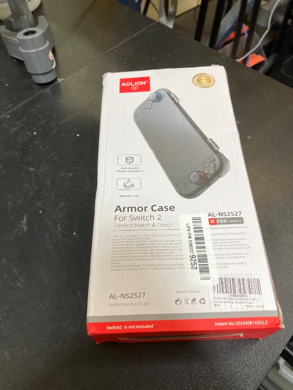 Photo 1 of Protective Case Compatible with Nintenndo Switch 2,Hard Protector Cover Accessories for Switch 2, for NSwitch 2 Cover —?Includes Black Case, Screen Tempered Film, Port Dust Plug, Joystick Cap?