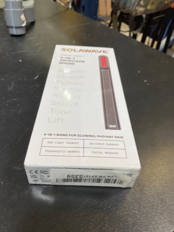 Photo 1 of Solawave 4-in-1 Red Light Therapy Wand for Face & Neck | Beauty Device with Galvanic Current, Massager & Warmth | Anti-Aging, Wrinkle Reduction, Skin Tightening, Depuffing & Rejuvenation (Matte Black) (FACTORY SEALED)
