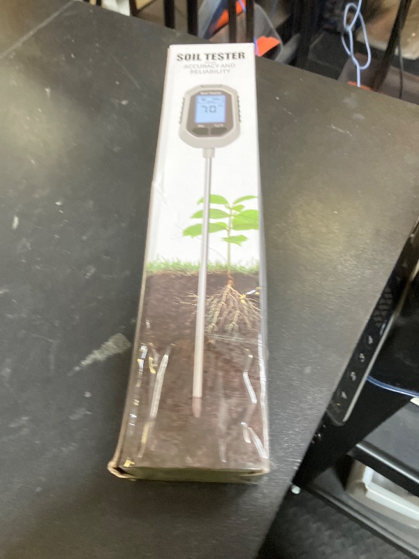 Photo 1 of 4-in-1 Soil Moisture Meter Digital Plant Temperature/Soil Moisture/PH Meter/Sunlight Intensity Backlight LCD Display Soil Test Meter for Gardening, Farming and Outdoor Plants