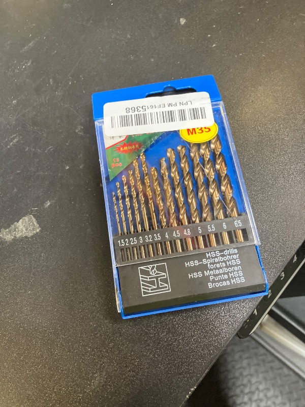 Photo 1 of Metric Cobalt Drill Bits Set 1.5-6.5mm 13PCS, M35 high Speed Steel, high Hardness Straight Shank Drill, Mechanical or Hand Drill for Drilling, Suitable for Stainless Steel, Iron, Copper and Aluminum.