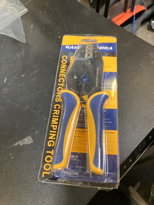 Photo 1 of haisstronica Crimping Tool For Heat Shrink Connectors-AWG 22-10 Ratchet Wire Terminal Crimper-Ratcheting Crimper Tools-Available For Insulated Nylon Connectors and Electrical Wire Connectors HS-8327