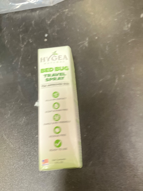Photo 1 of Hygea Natural Lice, Mite, and Bed Bug Natural Travel Spray - TSA Approved size – Child & Pet Friendly – Immediate results – Stain & Odor Free, For Hotels, Suitcase, Backpack, Shoes, Bed Bug Spray(3oz)