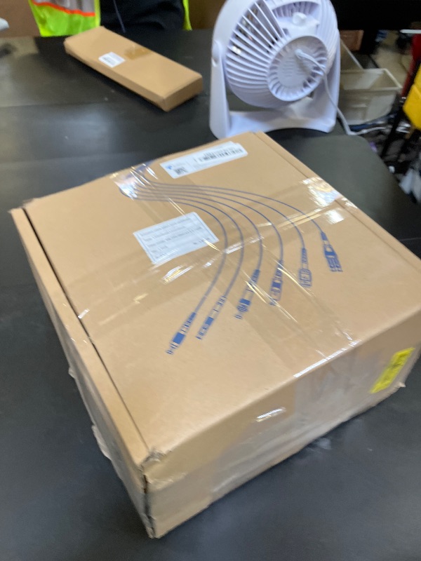 Photo 1 of YUTIANHOME 500ft/150m OD-5mm Industrial TPU OS2 LC to LC Outdoor Armored Fiber Optic Cable, Duplex Single Mode Fiber Patch Cable, 9/125um Uniboot LC Fiber with Pulling Eye Kit Installed on one end