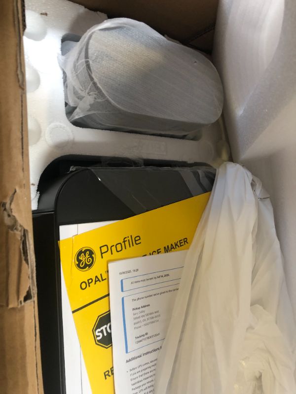 Photo 1 of GE Profile Opal 2.0 XL with 1 Gallon Tank, Chewable Crunchable Countertop Nugget Ice Maker, Scoop Included, 38 lbs in 24 Hours, Pellet Ice Machine with WiFi & Smart Connected, Black Stainless