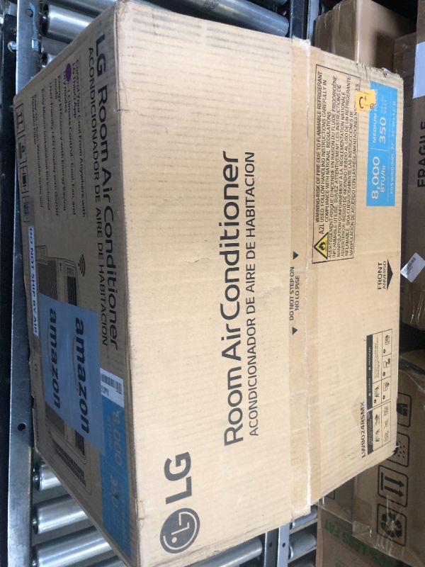 Photo 1 of LG LW8024RSMX Window Conditioner, Wi-Fi Enabled w/Remote, 350 Sq.Ft, 4-Way Air Deflection, 3 Cooling and Fan Speeds, 115V, 8,000 BTU, White