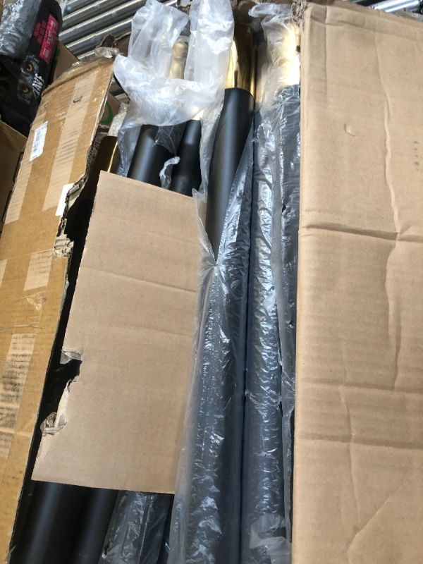 Photo 1 of Ferraycle 12 Pcs Stainless Steel Stanchions Post Queue 5 ft Carpet Ropes and Poles Crowd Control Barriers Sand Injection Hollow Base and Velvet Ropes Set for Party Supplies(Black, Gold)