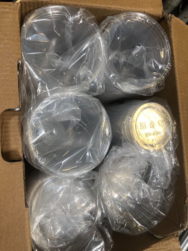 Photo 1 of Turbo Bee 16 OZ 200 Sets Clear Plastic Cups with Strawless Sip Lids, To Go Crystal Clear Disposable Plastic Cups with Lids for Iced Coffee, Smoothies, Soda, Lemonade, Cold Beverage