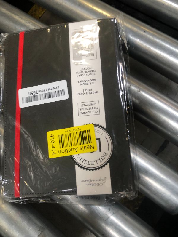 Photo 1 of C.R. Gibson Black Leatherette Dot Grid Notebook Journal, 6'' W x 8.5'' L, 240 Pages, Bulleting Log (MJ127-20191A)