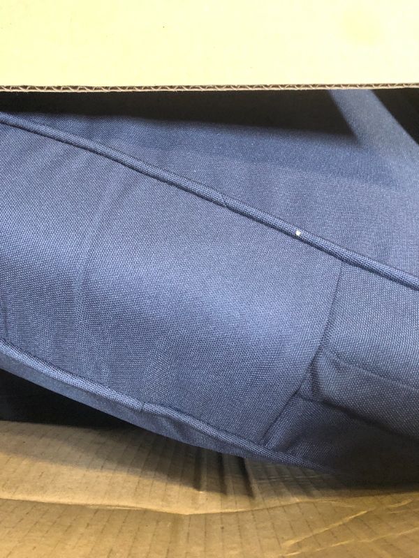 Photo 1 of AAAAAcessories Outdoor Deep Seat Cushions, Foam Pillow, Waterproof, Fade-Resistant Patio Furniture Replacement Cushions, 24" x 24" x 5", Navy Blue