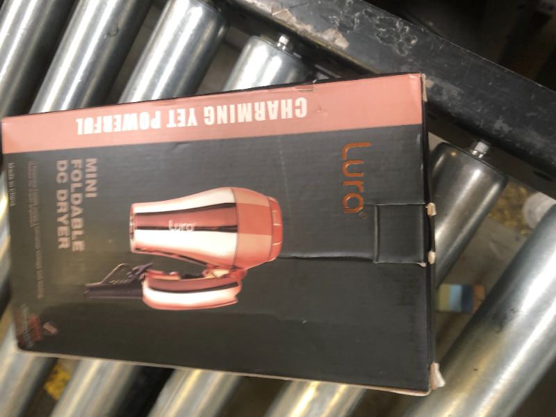 Photo 1 of LURA Mini Portable Travel Hair Dryer:Dual Voltage Small Lightweight Blow Dryer with EU Plug,1200W Compact Hairdryer with Folding Handle,with Concentrator&Diffuser Attachment,for Women and Men