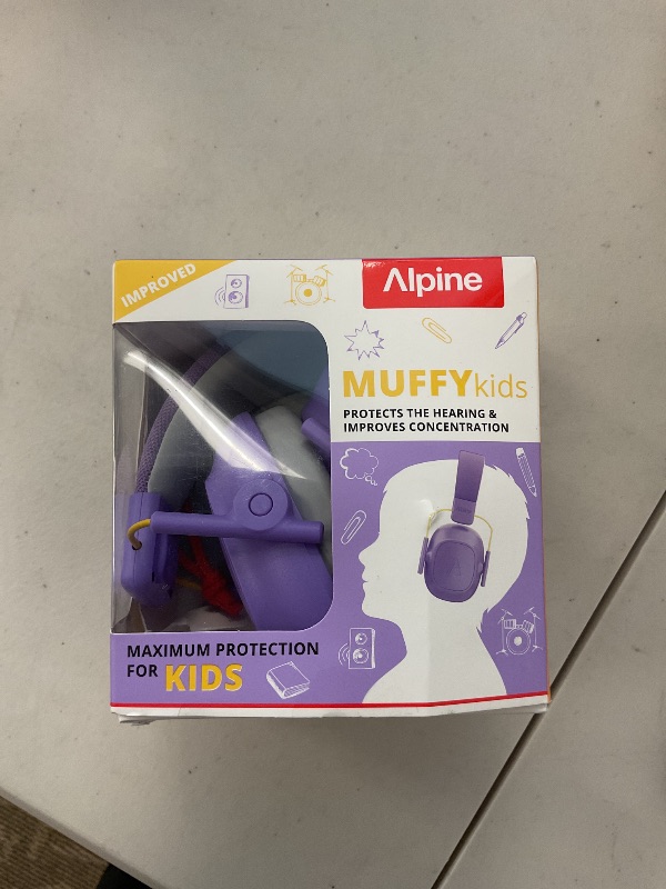 Photo 1 of Alpine Muffy Kids - Hearing Protection - CE & ANSI Certified - Adjustable for Ages 3-16 years - Noise Cancelling Headphones - 25dB Sound Reduction Ideal for Protection and Concentration Aid – Purple