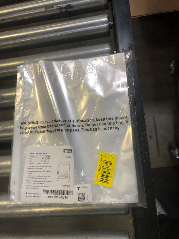 Photo 1 of KTRIO Sheet Protectors 8.5 x 11 inch, Clear Page Protector for 3 Ring Binder, Plastic Sleeves for Binders, Top Loading Paper Sheets Document Sleeve Letter Size, Office & Home, 50 Pack