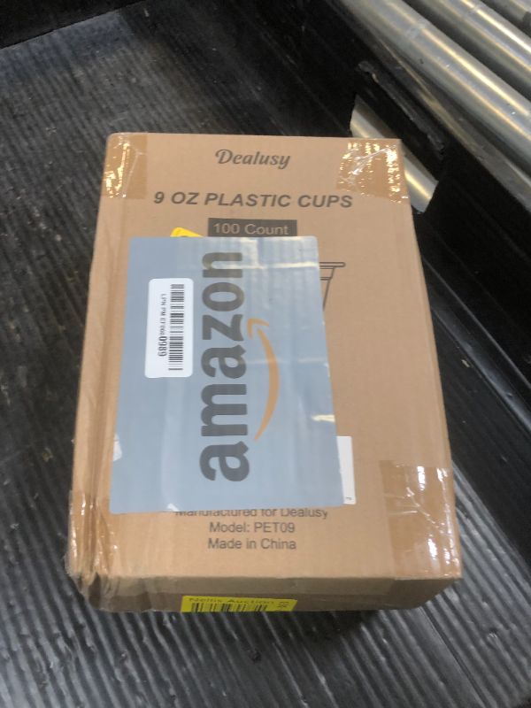 Photo 1 of Dealusy 100 Pack 9 oz Clear Plastic Cups, Sturdy & Food Safe Disposable Plastic Cups for Wine Cocktail Punch