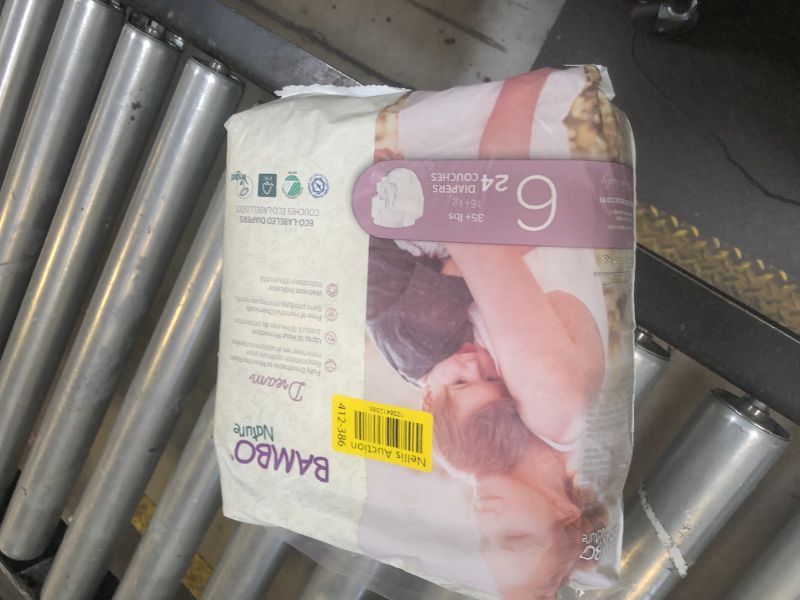Photo 1 of Bambo Nature Hypoallergenic Baby Diapers, Eco-Labelled Sustainable Diapers, Enhanced Leakage Protection, Totally Chlorine-free, Skin Friendly, and Super Absorbent - Size 6 (24 Count)