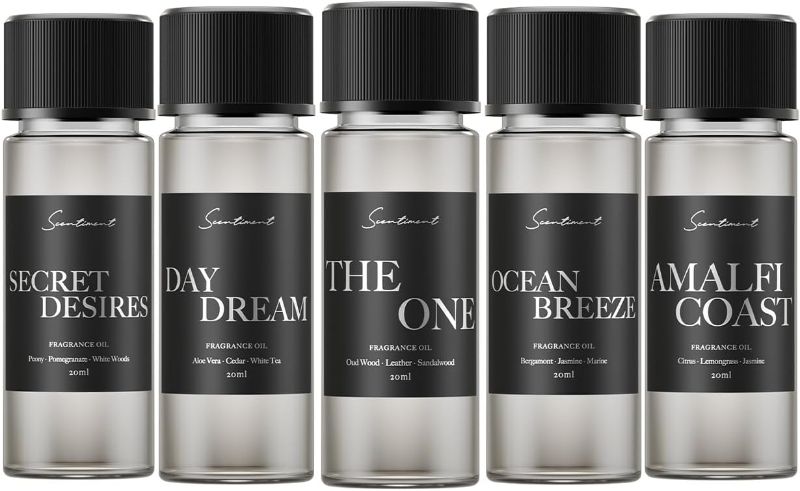 Photo 1 of  Hotel Diffuser Oil | Aromatherapy Fragrances Inspired by 5-Star Hotels | Luxurious Scents with Notes of Cardamom, Tuscan Leather, and Sandalwood (20ml, Top 5 Scents)

