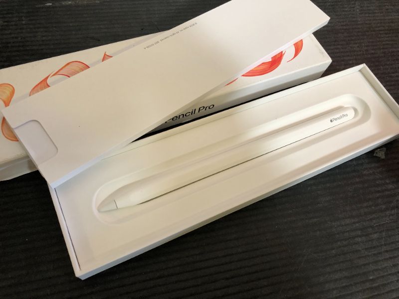 Photo 1 of Apple Pencil Pro: Latest Model - Device Compatibility Check Required - Pixel-Perfect Precision, Tilt and Pressure Sensitivity, Perfect for Note-Taking, Drawing, and Art. Charges and Pairs Magnetically