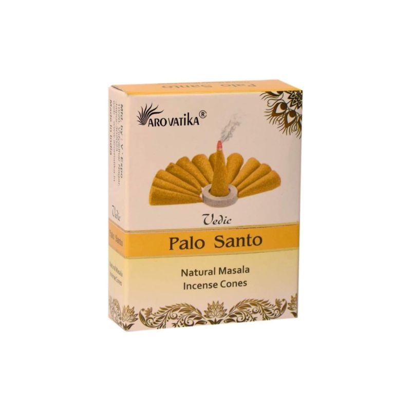 Photo 1 of 10pcs x box----ARO VATIKA Vedic Palo Santo Natural Masala 120 Incense Cones | Environment-Friendly Dhoop | Best for Prayer, Reiki, Meditation & Relaxation | Burn Time- 25 mins	