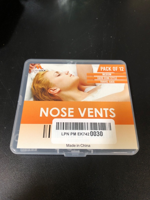 Photo 1 of Nose Vent Sinus Relief Dilator (Pack of 12 Medium Size) Hard Cone Vents - A Simple Solution for Nasal Snorers - Reusable Snoring Device to enjoy a peaceful night's sleep - by Mobi Lock