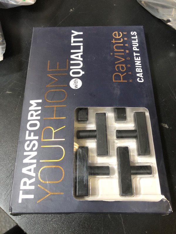 Photo 1 of Ravinte 10 Pack Black Square Bar Cabinet Knobs 2 Inch Square Cabinet Pulls Matte Black Single Hole Kitchen Cabinet Handles