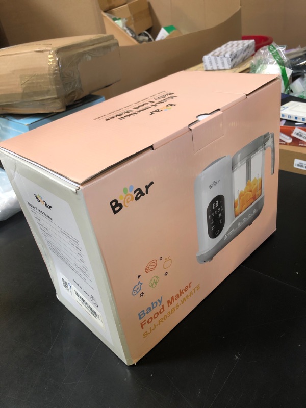 Photo 1 of BEAR 2024 Baby Food Maker | One Step Baby Food Processor Steamer Puree Blender | Auto Cooking & Grinding | Baby Food Puree Maker with Self Cleans | Touch Screen Control, White