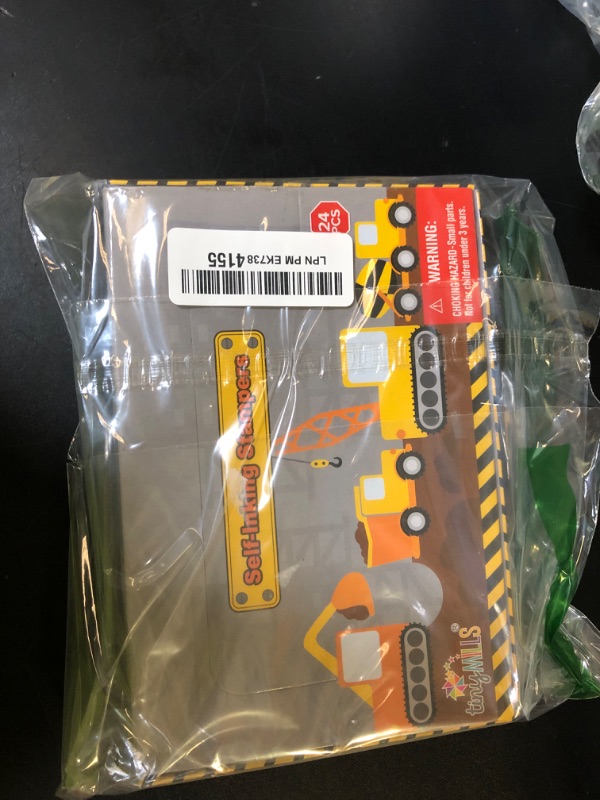 Photo 1 of TINYMILLS 24 Pcs Construction Trucks Stampers for Kids Garbage Truck Dump Truck Party Favors Giveaways Classrooom Rewards Pinata Fillers Party Treat Goody Bag Stuffers
