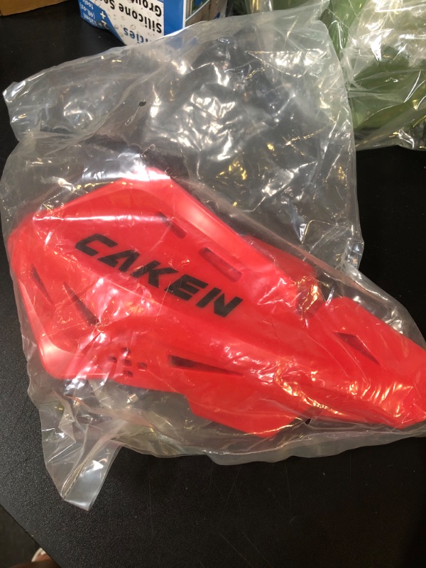 Photo 1 of PRO CAKEN Universal 7/8" 22mm and 1 1/8" 28mm Handle Bar Hand Guards CNC Bracket for Dirt Bike Motocross ATV Scooter for CRF KLX KX LTR TRX SX SXF EXC XCW Grizzly Hawk 250 Bicycles-Red