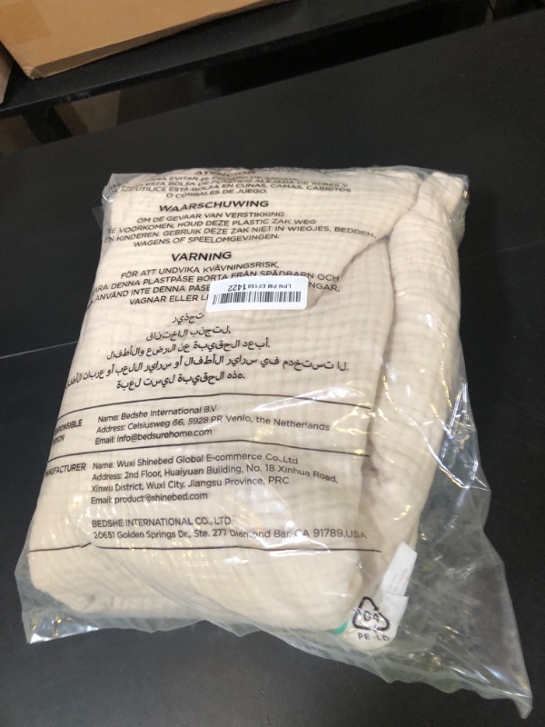 Photo 1 of Bedsure 100% Cotton Muslin Throw Blanket Twin XL for Bed - 4-Layer Breathable and Lightweight Thin Soft Summer Gauze Muslin Blankets for Adults, Linen Beige, 66x90 Inches