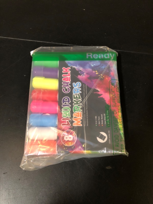 Photo 1 of Window Chalk Markers for Cars Washable: 8 Colors Jumbo Liquid Chalk Marker with 10mm Thick Tips, Big Chalkboard Markers, Car Window Paint Markers Pen for Glass, Auto, Bistro, Mirror, Poster, Business