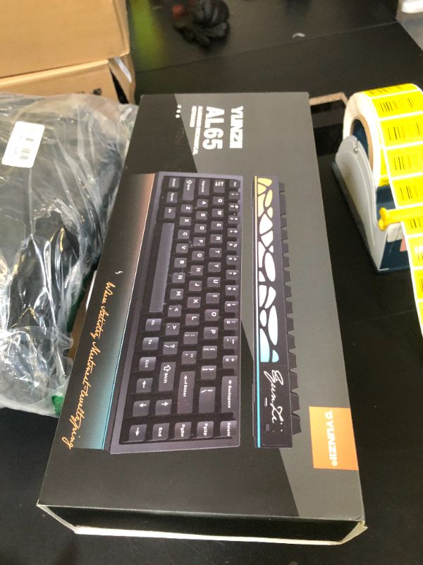 Photo 1 of YUNZII AL65 Wireless Mechanical Keyboard, Full Aluminum CNC,Support QMK/VIA Software Gasket Structure,60% Hot Swappable with RGB Backlit BT/2.4G/USB-C for Mac/Windows(Black, Milk V2)
