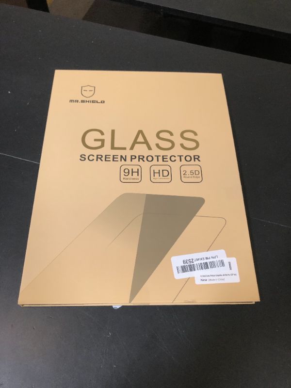 Photo 1 of Mr.Shield [2-PACK] Designed For iPad Pro (12.9" Inch) [2015-2017 Version] [Tempered Glass] Screen Protector [0.3mm Ultra Thin 9H Hardness 2.5D Round Edge] with Lifetime Replacement