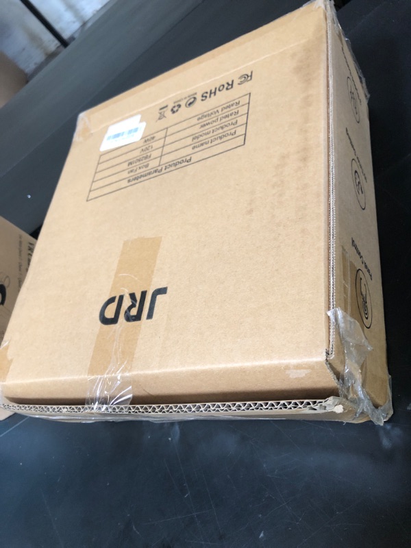 Photo 1 of JRD 13inch Box Fan with Robust Airflow, Cooling Desk Fan with Digital Touch Control, 3 Speed Settings, 5 Blades, 15-Hour Timer, Portable Table Fan for Bedroom, Office, Home, Kitchen, Black