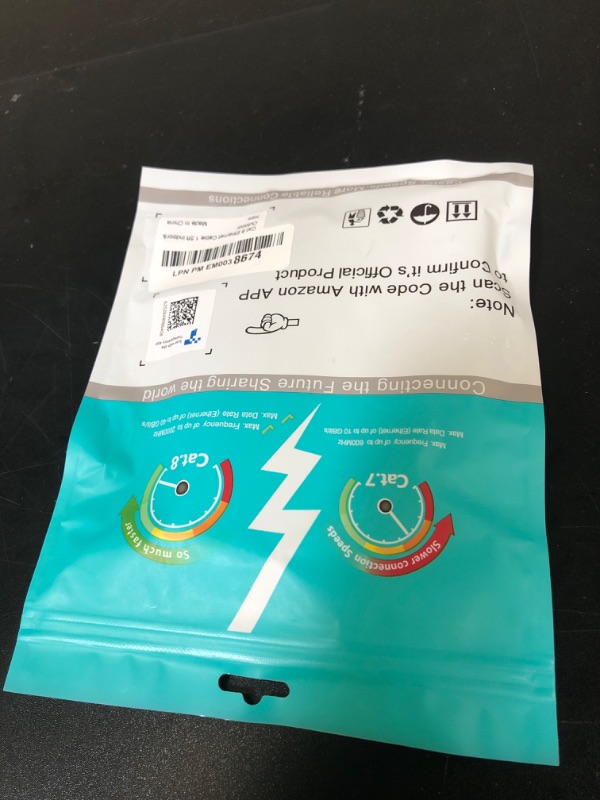 Photo 1 of Cat 8 Ethernet Cable, 1.5Ft 3Ft 6Ft 10Ft 15Ft 20Ft 30Ft 40Ft 50Ft 60Ft 100Ft Heavy Duty High Speed Internet Network Cable, Professional LAN Cable Shielded in Wall, Indoor&Outdoor